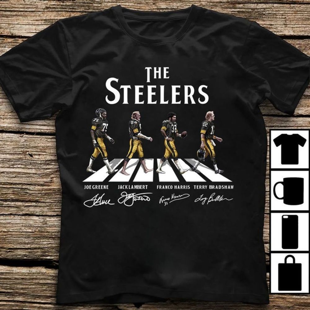 The Steelers Walking Abbey Road Signatures T-shirt